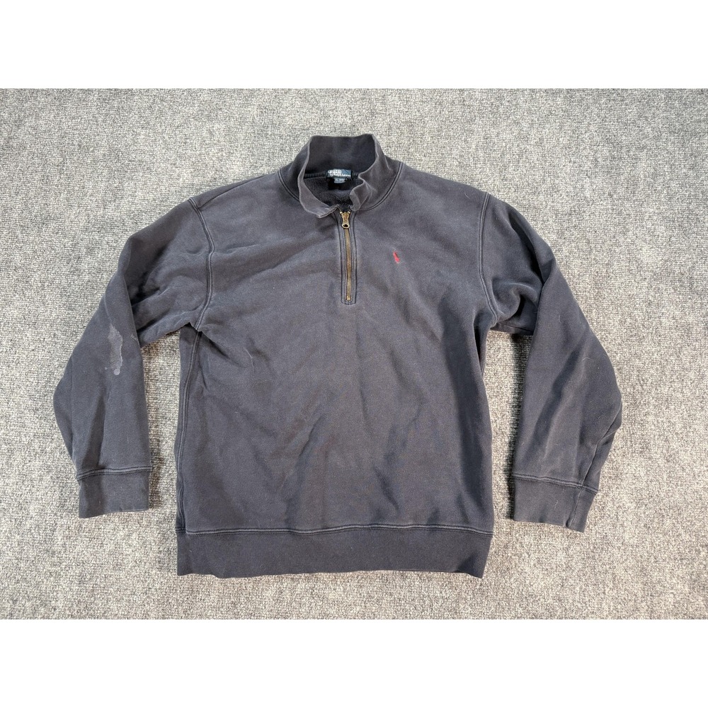 Polo Ralph‎ Lauren Sweatshirt Boys XL (20) Charcoal Quarter Zip Red Pony Logo